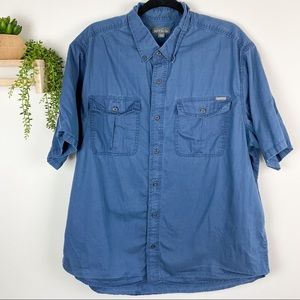 Columbia blue shirt‎ sleeve button down size XXL